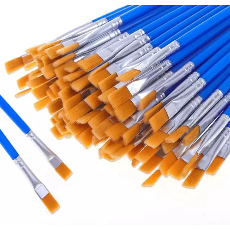 

Ter 200 Pcs Kuas Lukis Face Body Painting Flat Brush Painting By Numbers
