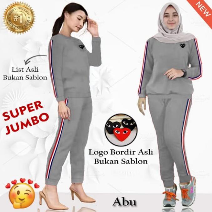 52014 56015 60016 64017 Baju Setelan Olahraga Senam Training Wanita Pl
