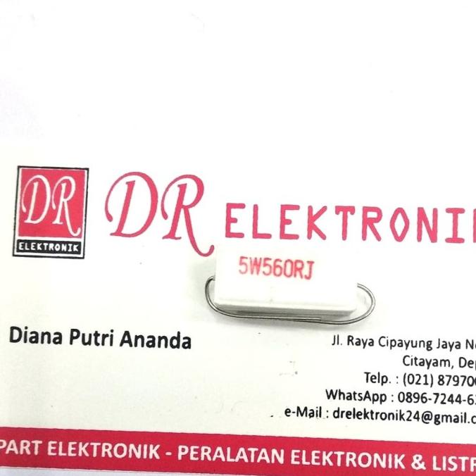Murah Resistor tahanan 5w 560ohm 560 ohm 5watt 5 watt 560rj 5w560rj dre3 Ayo Beli