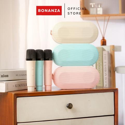 2 Mic Speaker Bluetooth Mini Tanpa Kabel Portable Wireless Karaoke Set Premium