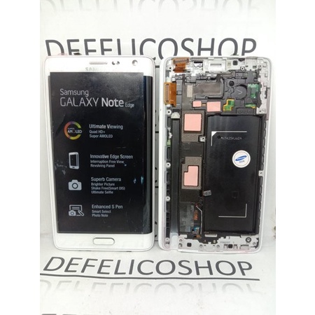 [APD] LCD TOUCHSCREEN FRAME SAMSUNG GALAXY NOTE EDGE N915 N915F PUTIH