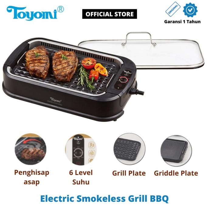 TOYOMI ELECTRIC SMOKELESS GRILL BBQ MODEL BBQ2002