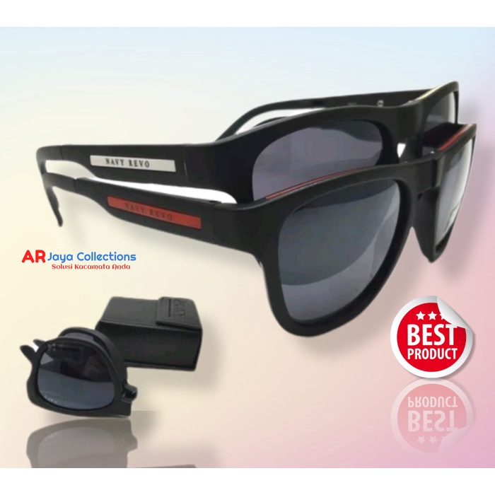 [Baru] Kacamata Lipat Navy Revo Folding Kacamata Minus Terbaru Terbatas
