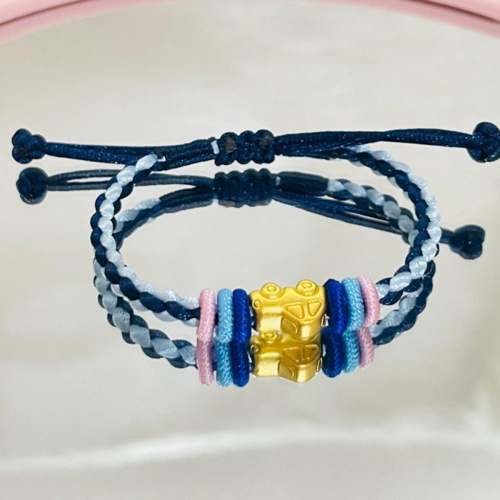 [Baru] Charm Golden Car For Child Gelang Tali Variasi Emas Murni 24K Impor Diskon