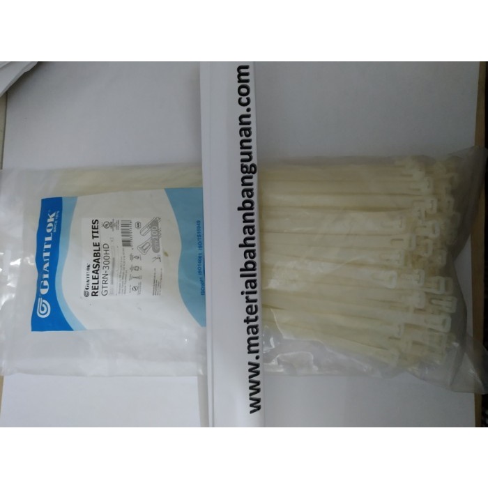 

[COD] Cable Tis Gtrn 300 Hd Kabel Ties Tali Ties 7.6 Mm X 30 Cm Putih Isi100 Terbatas