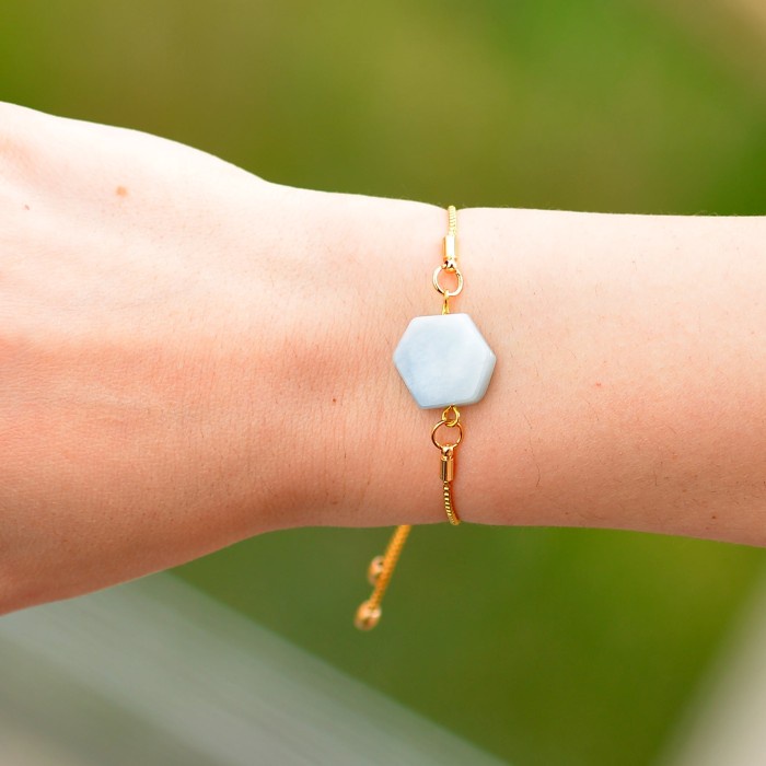 [Baru] Aquamarine Stone Bracelet Terbaru