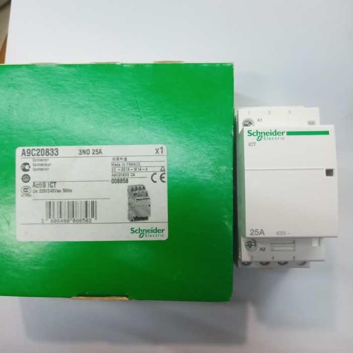 [New] Contactor Kontaktor Ict 25 Amper Schneider 3No Terbaru