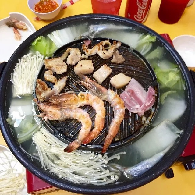[Ori] Alat Panggangan Bbq Grill Pan  Steamboat Hotpot With Griller Limited