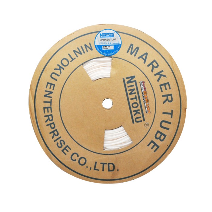 [Ori] Marker Tube 30Mm 200Mtr/Roll Kabel Marker Label Omt 3.0 Putih Nintoku Limited