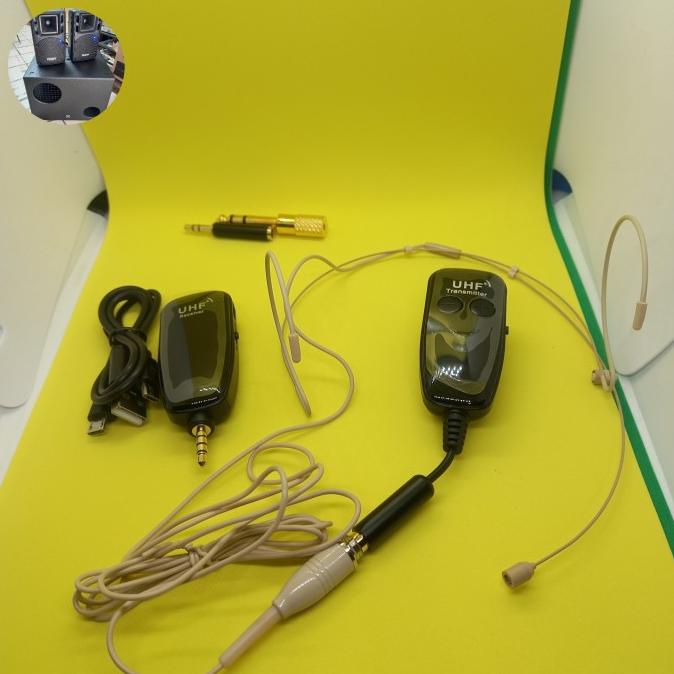 Mic Wireless Lidi Bando Uhf Resiver Trasmitter  Premium