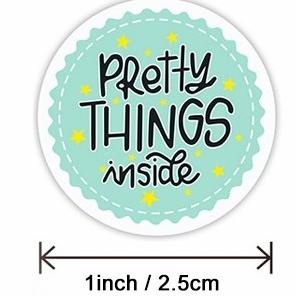 

Stiker Pretty Things Inside Isi 500 Cutting Sticker Vinly Label Paket Limited Edition