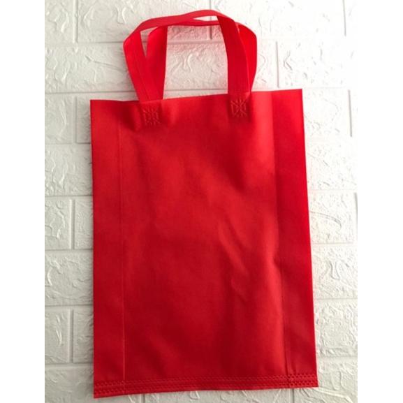 

Update ISI 12 PCS) - Goodie Bag Tas Kain Spunbond Handle Tali Ukuran 25x35x8 - Lusinan ~