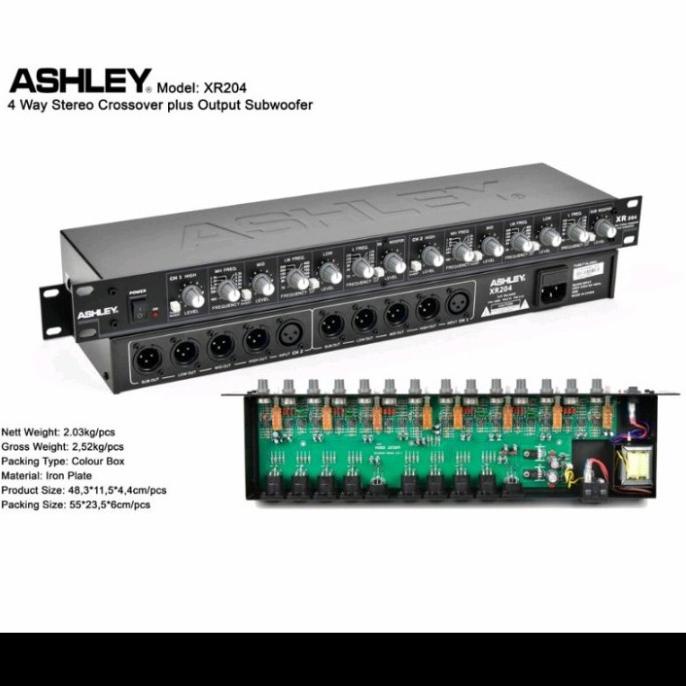 Crossover Ashley Xr204 Krosover Aktif Ashley Xr 204 4Way  Sub Makro Premium