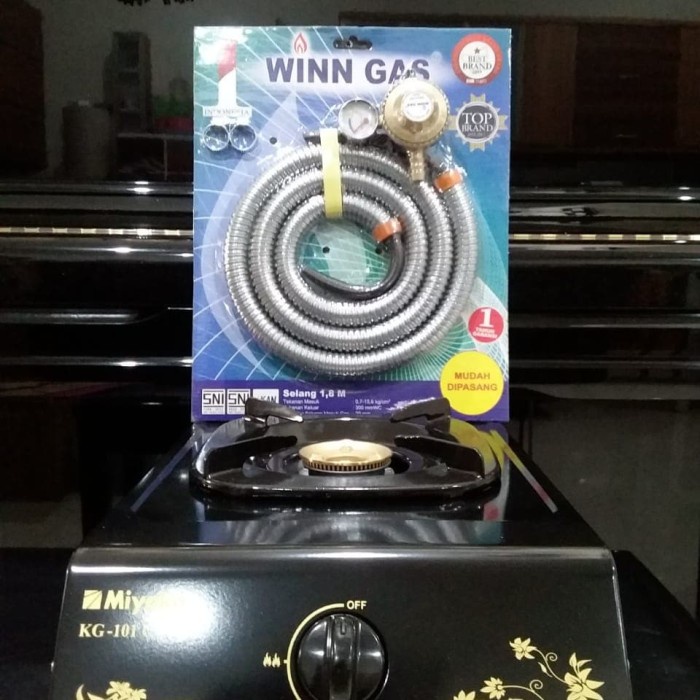 [Ori] Miyako Kg 101C /11C Kompor Gas 1 TungkuRegulator Selang Winn Gas Limited