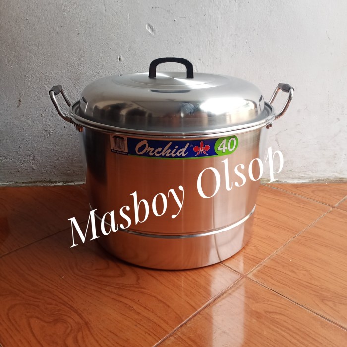 [Ori] Panci Serbaguna Alumunium Orchid 40 Cm / Dandang Langseng Steamer Terbaru