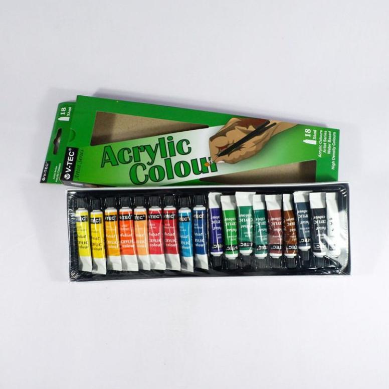 

Kekinian - Cat Acrylic Colours Set V-Tec 6ml/12W ( 1set/12wrn ) ,,