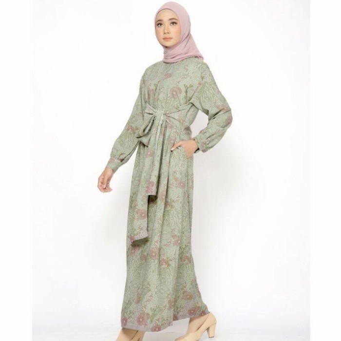 [Original] Gamis Zm - Zaskia Mecca - Chaty Green Dress - Jelita Indonesia Terbatas