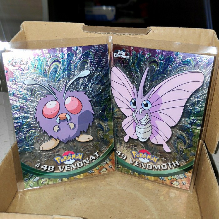 ✅COD Venonat Venomoth Topps Chrome Kartu Pokemon Jungle No Charizard Holo Limited