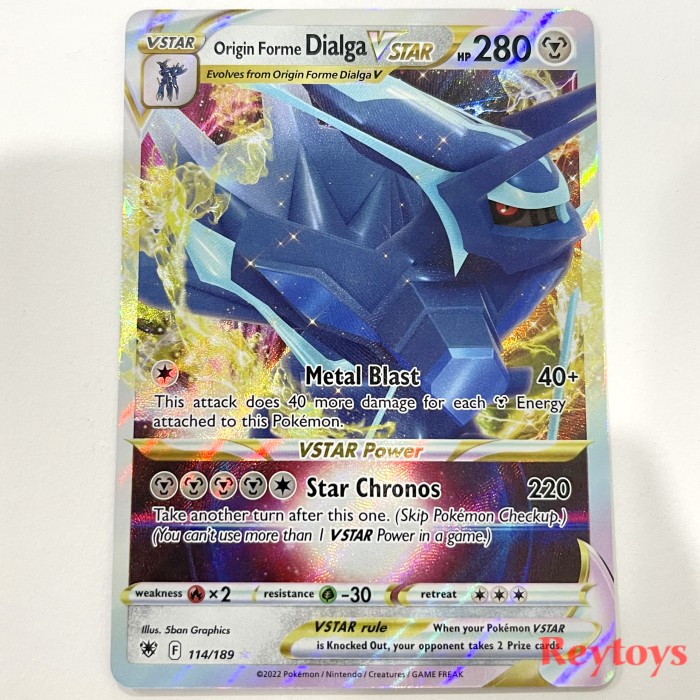 ✅COD Pokemon Tcg Astral Radiance - 114 Origin Forme Dialga Vstar Berkualitas