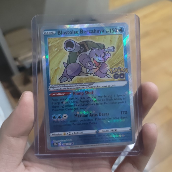 ✅COD Pokemon Go Tcg Indonesia S10B Blastoise Bercahaya Terbatas