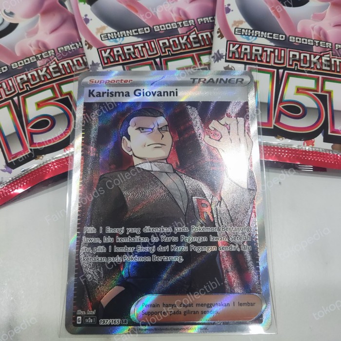 ✅COD Karisma Giovanni Sr Full Art Pokemon Tcg Indonesia 151 Diskon
