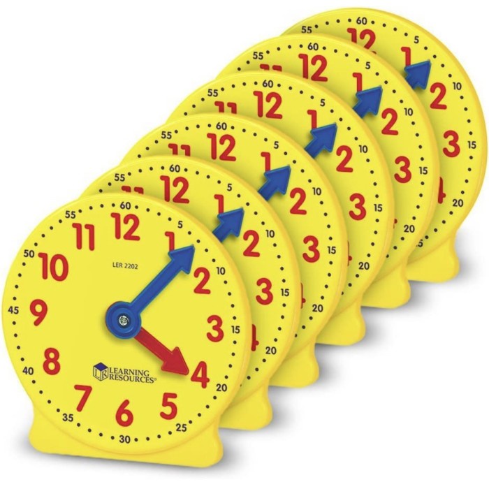 ✅COD Learning Resources Ler2202 Gear Clock 4 Inch Set Of 6 Limited