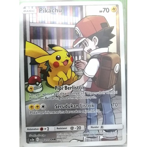 ✅COD Pokemon Tcg Indonesia Pikachu Chr Hologram Ac3A 206/205 Terbatas