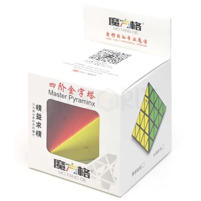✅New Rubik Pyraminx Qiyi Master Pyraminx 4X4 Stickerless 4X4X4 Qiyi Pyramid Diskon