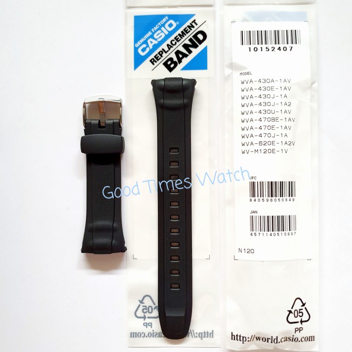 ✅New Ori Strap Casio Wva 430 Wva 470 Wva 620 Wv M120 Casio Original Terbatas