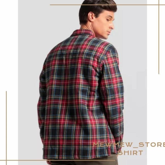 New Jaket Kemeja Flanel Pria Dewasa Lengan Panjang Original Mgee Axe
