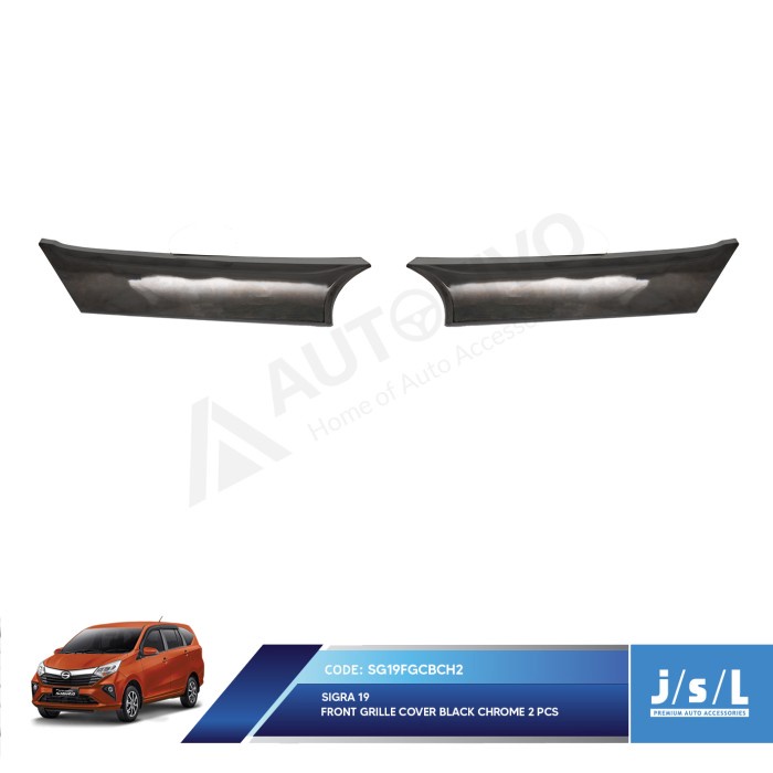 ✅Original Jsl Front Grille Sigra 2019 Grill Depan Cover Black Chrome Diskon