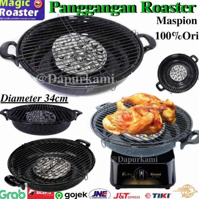 Panggangan Magic Roaster Maspion Bakaran Sate 34cm Teflon Tebal