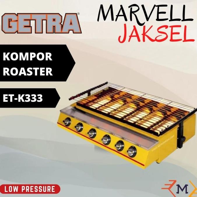 GRILLER GAS GETRA ET-K333 ROASTER 6 TUNGKU ALAT PANGGANG BBQ SOSIS