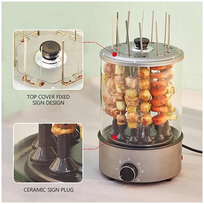 Barbeque Grill Machine Barbecue Mesin Pembuat Sate Elektrik Serbaguna
