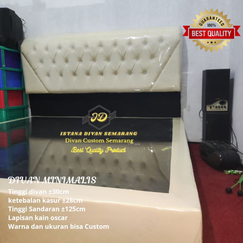 HARGA PABRIK Divan Dipan Tempat Tidur Sandaran Minimalis Modern Oscar & Beludru