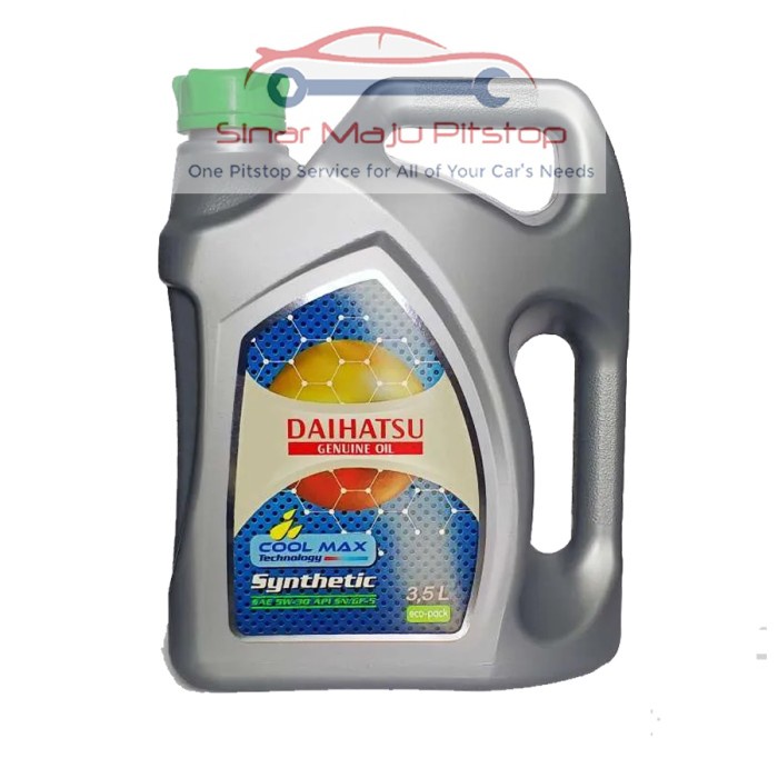 ✨Baru Daihatsu Genuine Oil 5W-30 Api Sn/Gf-5 Synthetic Oli Mobil Original Terbaru