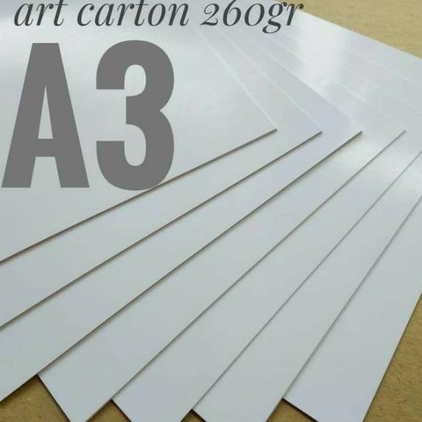 

Special - ( 50 Lembar ) Kertas Art Carton 260 Gsm / Karton Glossy Uk A3 29,7 Cm X 42 Cm