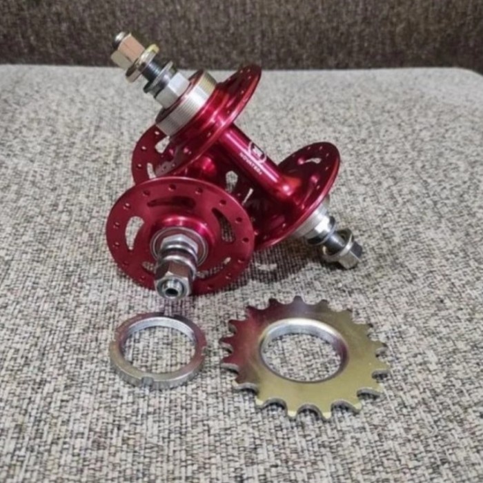 [Baru] Hub Fixie Novatec Bearing 36 Hole Merah Berkualitas