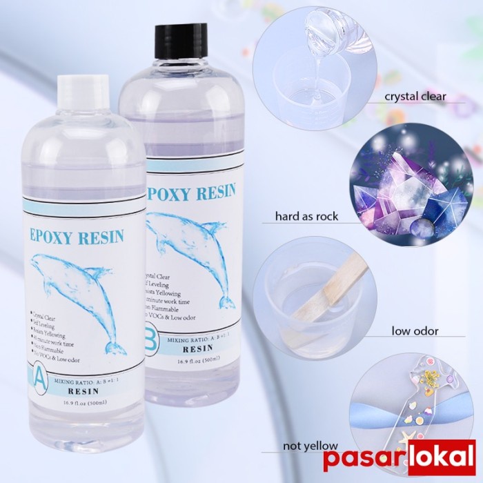 

Lem Resin Epoxy Bening Rasio 1:1 Ab Crystal Diy 100 Ml