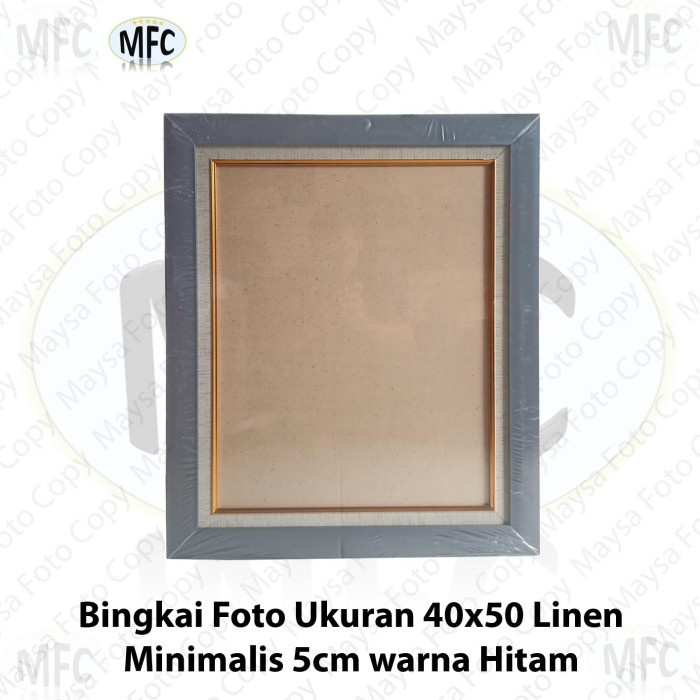 Bingkai Foto 16R atau 20R 40X50 Linen Minimalis Hitam dan Putih