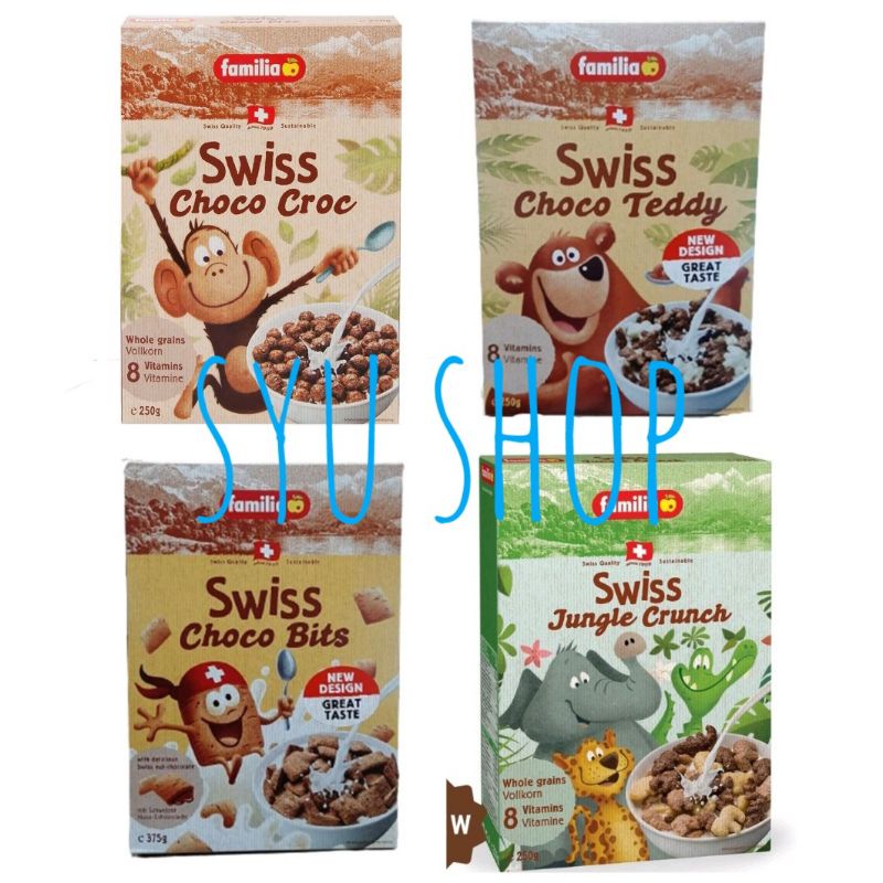 

Falia Swiss Choco Bits Teddy Croc Cereal Sereal 250 375 Gr