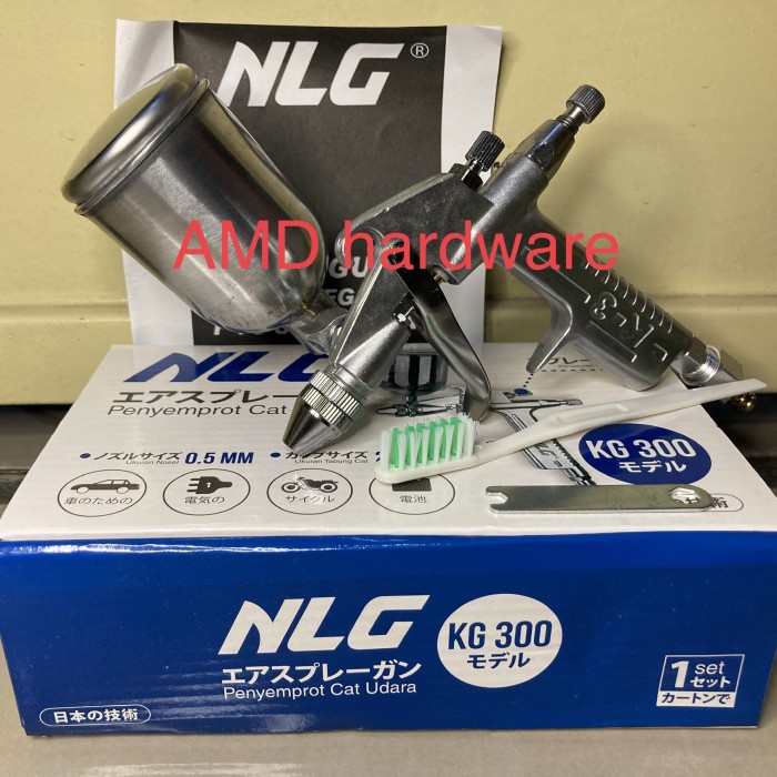 Spray Gun R2 Nozzle 0,5Mm Mini Kompresor Angin Kg300 Nlg Semprot Cat