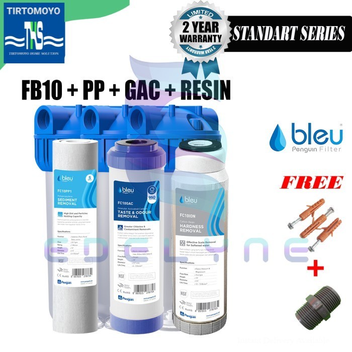 [Original] 3 Paket Filter Air Sumur/Tandon/Toren Penguin 10 Std PpGacResin Terbatas