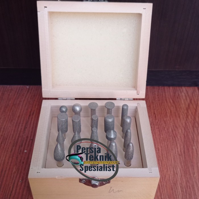 ✅COD Mata Bor Intan Mata Bor Tuner 20 Pcs Kotak Kayu Diskon
