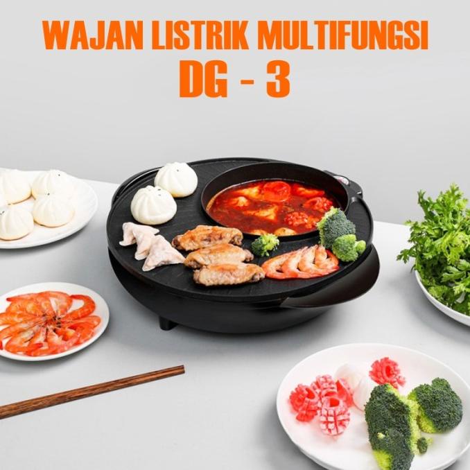 Kompor Panggangan Bbq Dan Hotpot Elektrik 2 In 1 Grill Bbq Hotpot