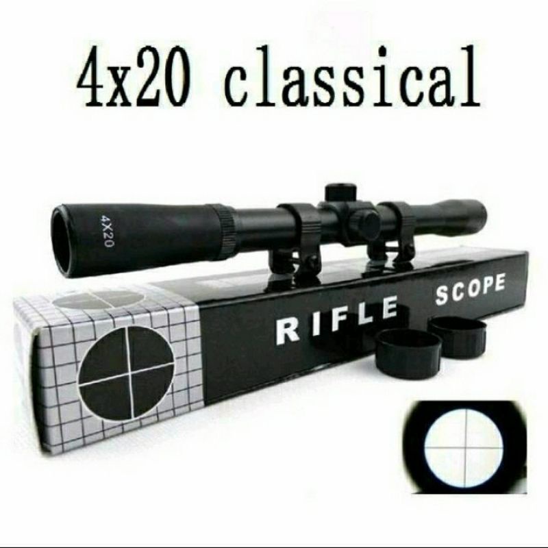 Riflescope Telescop Tropong Senapan Angin Bushnell 4X20