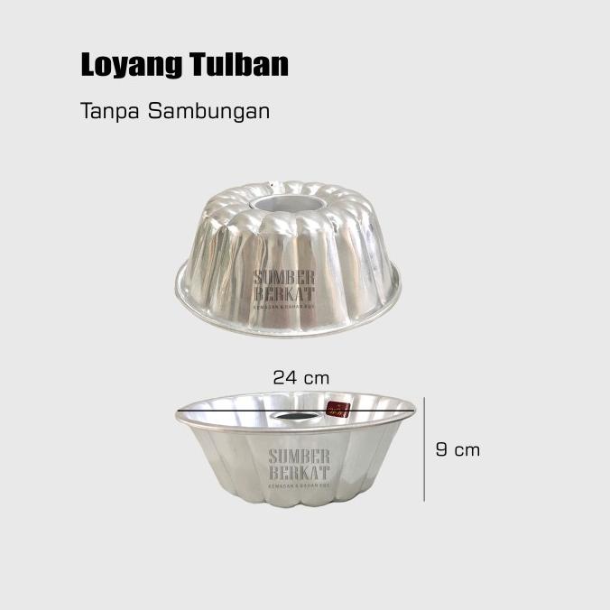 Loyang Tulban / Bolu / Marmer Cake (Bolu Tinggi) Uk 24 cm