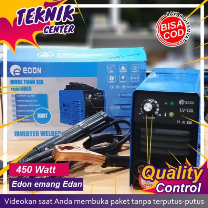 ✅New Mesin Las Listrik Inverter Edon 120A 450W Trafo Trapo Las Travo Ps-113 Limited