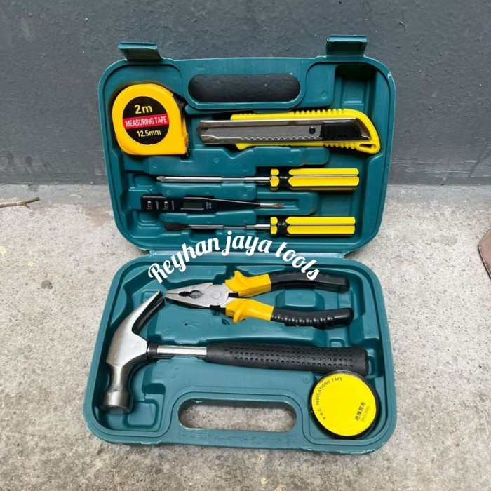 ✅New Wipro Tool Kit Set 12 Pcs With Box Peralatan Tukang Tool Box Set 12 Pc Terbaru