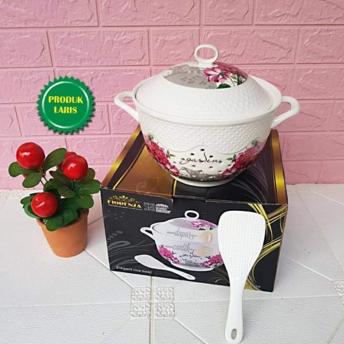 ✅Ready Tempat Nasi/Sangku Nasi Keramik Fiorenza Free Bubble Ak-858 Terbaru